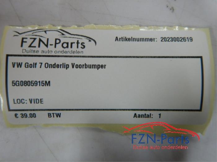 VW Golf 7 Onderlip Voorbumper