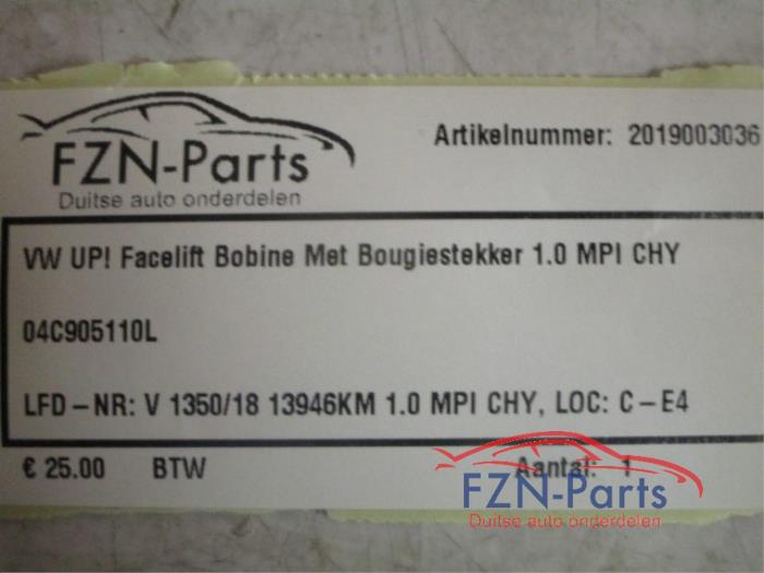 VW UP! Facelift Bobine Met Bougiestekker 1.0 MPI CHY