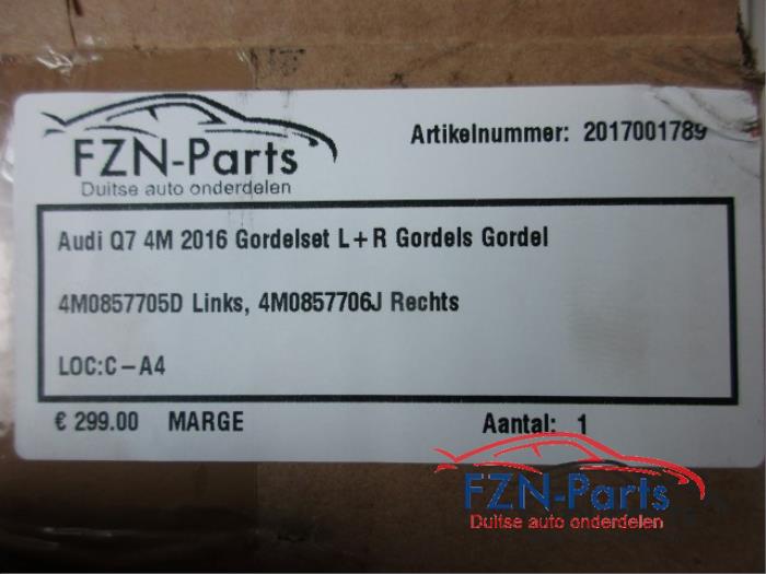 Veiligheidsgordel Set voor Audi Q7 (22728992)