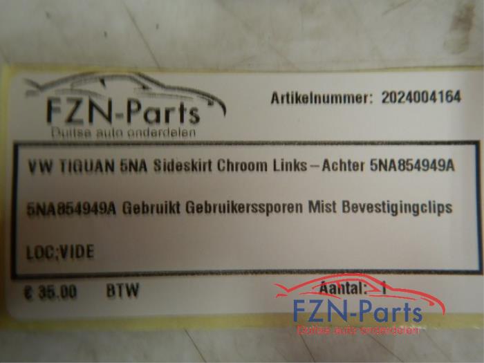 VW Tiguan 5NA Sideskirt Chrome Links-Achter