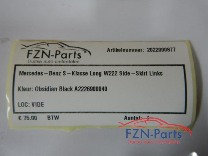 Mercedes-Benz S-Klasse Long W222 Side-Skirt Links