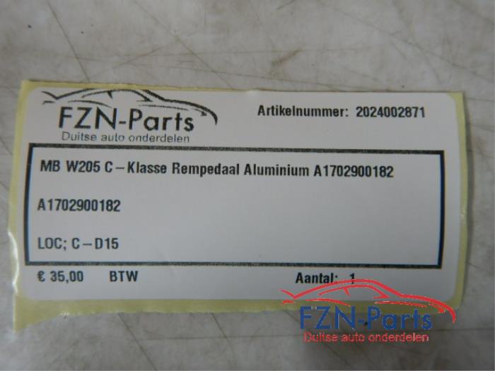 Mercedes-Benz C-Klasse W205 Rempedaal Aluminium