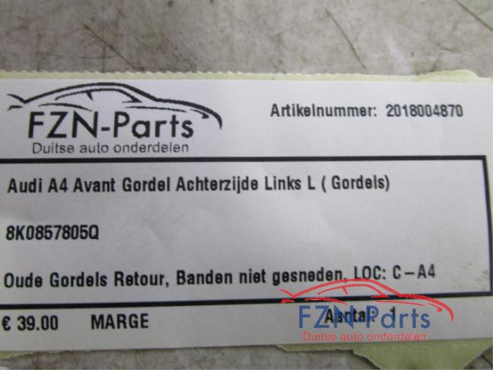 Veiligheidsgordel links-achter Audi A4 (22738837)