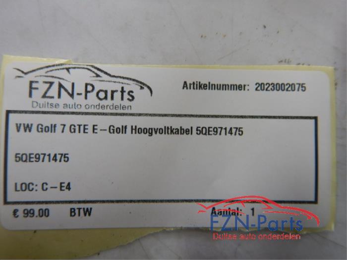 VW Golf 7 GTE E-Golf Hoogvoltkabel