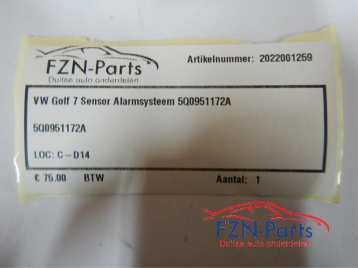 VW Golf 7 Sensor Alarmsysteem