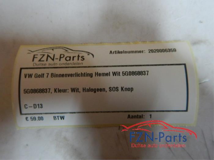 Binnenverlichting voor Volkswagen Golf (22743119)