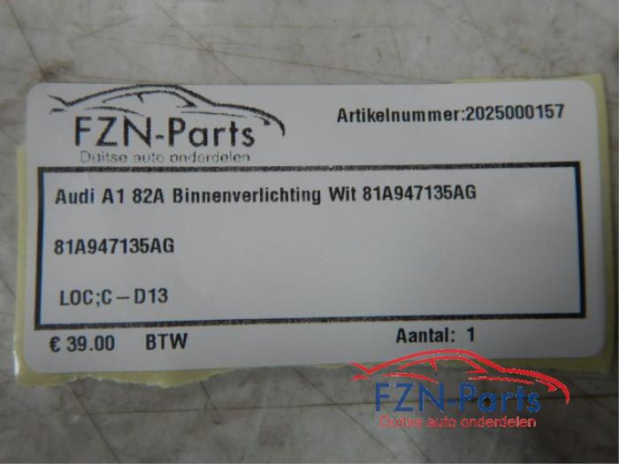 Binnenverlichting voor Audi A1 (22741609)