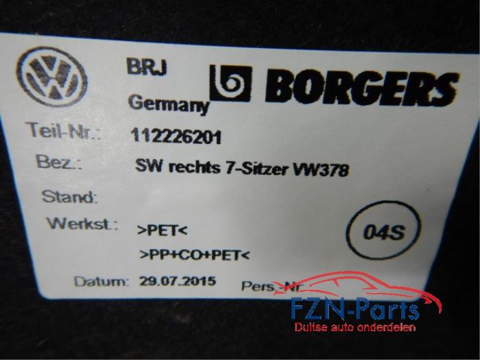 Bekleding bagageruimte Volkswagen Touran (22741084)