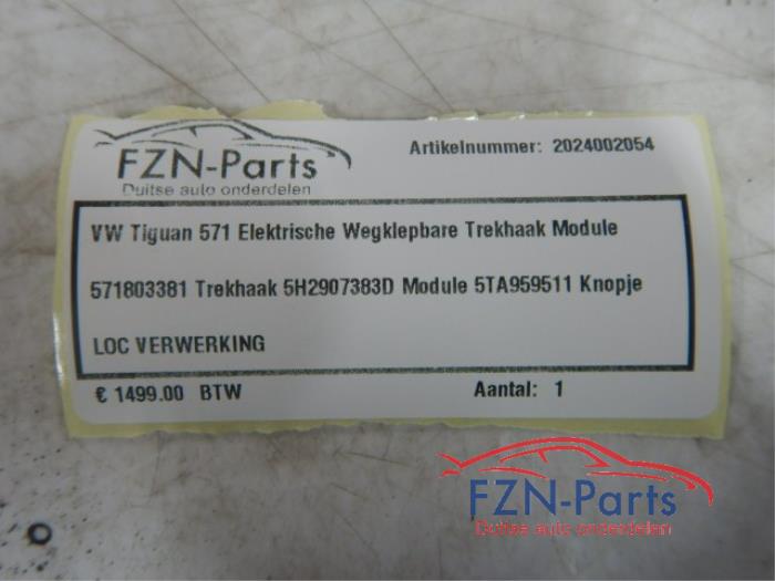 VW Tiguan 571 Elektrische Wegklapbare Trekhaak Module