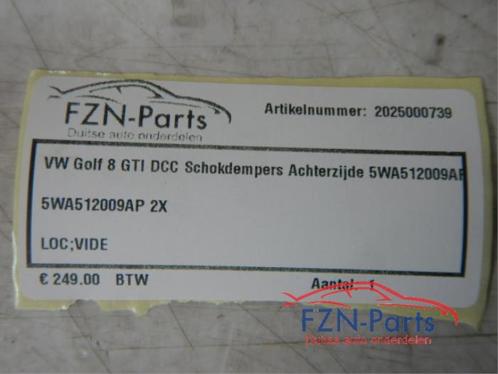 VW Golf 8 GTI DCC Schokdempers Achterzijde