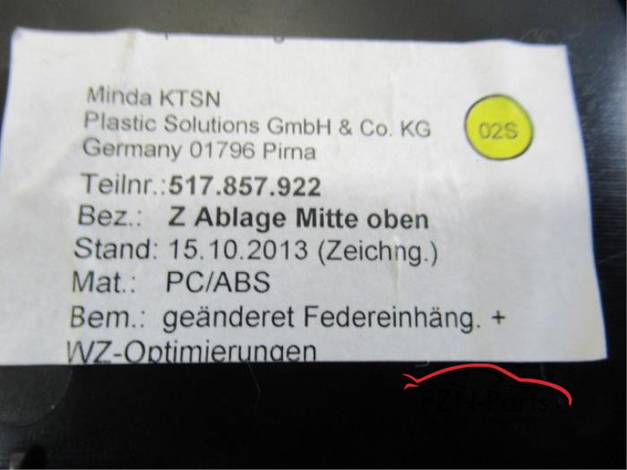 VW Golf Sportsvan Dashboardkastje Midden