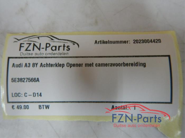 Audi A3 8Y Achterklep Opener met Cameravoorbereiding