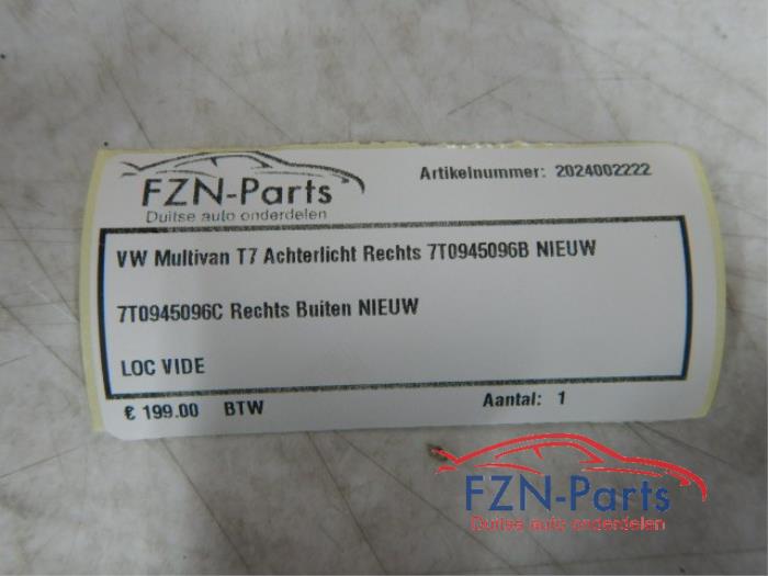 VW Multivan T7 Achterlicht Rechts