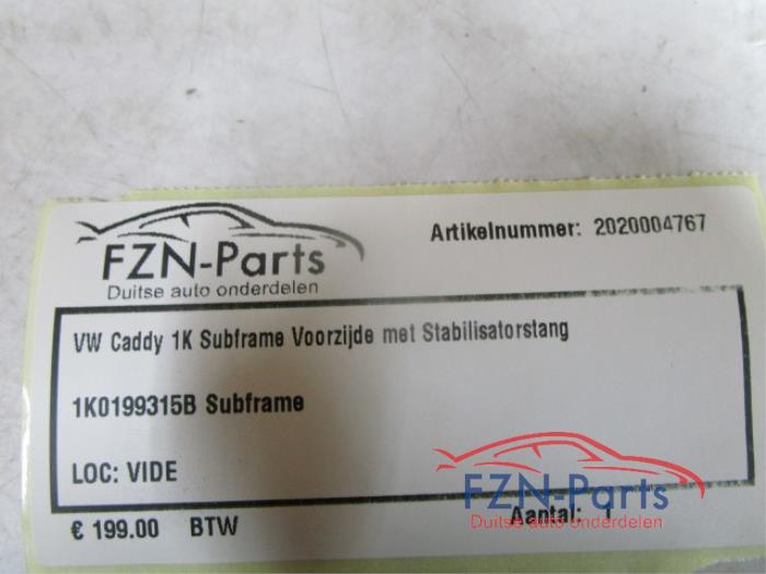 VW Caddy 1K Subframe Voorzijde met Stabilisatorstang