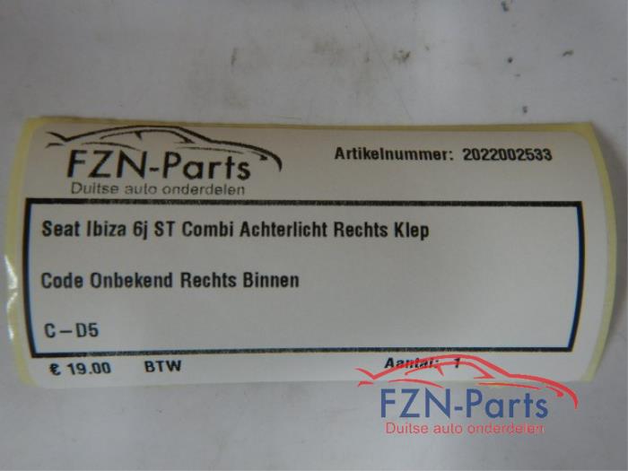 Achterlicht rechts Seat Ibiza (22725528)
