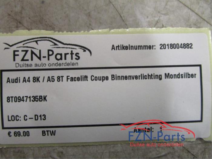Audi A4 8K / A5 8T Facelift Coupe Binnenverlichting Mondsilber