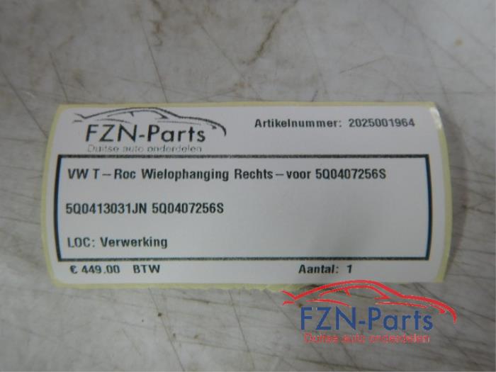 VW T-Roc 2GA wielophanging Rechts-voor