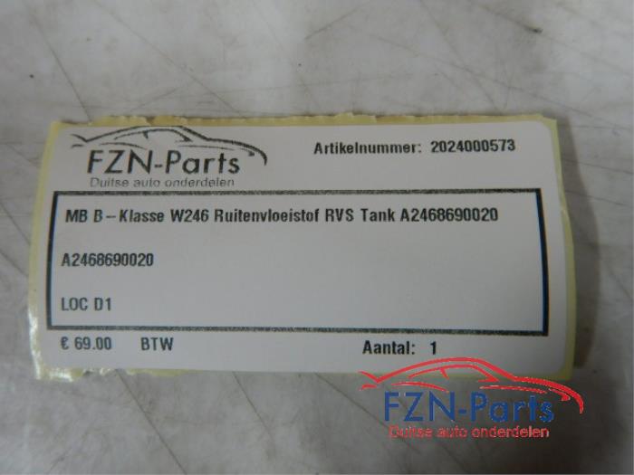 Mercedes-Benz B-Klasse W246 Ruitenvloeistof RVS Tank