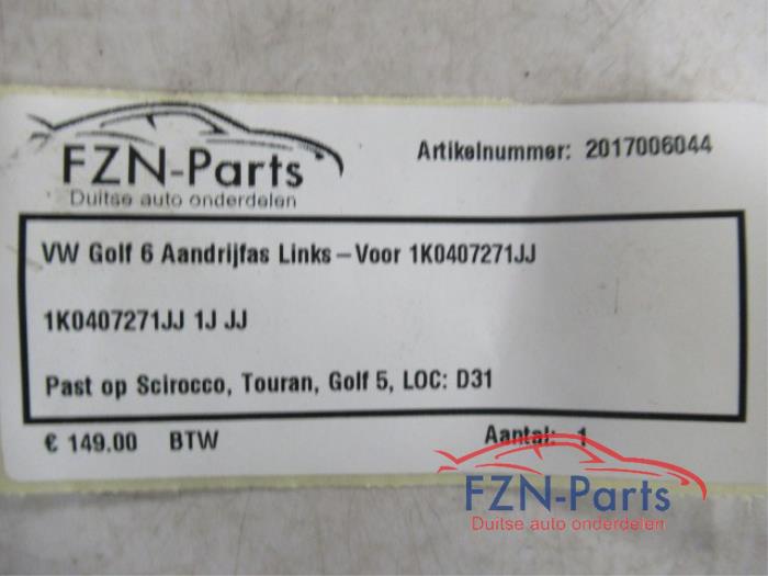 Aandrijfas links-voor Volkswagen Golf (22724656)