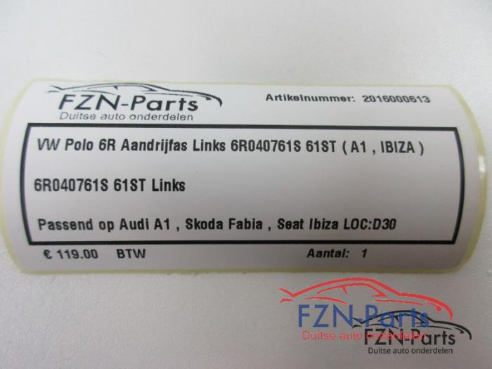 VW Polo 6R Aandrijfas Links