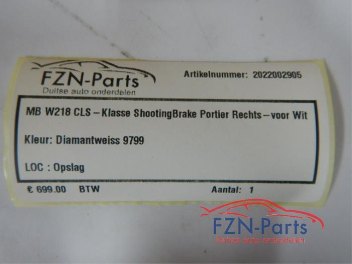 Portier 4Deurs rechts-voor Mercedes CLS-Klasse (22723046)