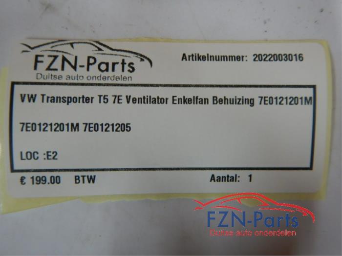 Kachel Ventilatiemotor Volkswagen Transporter (22739361)
