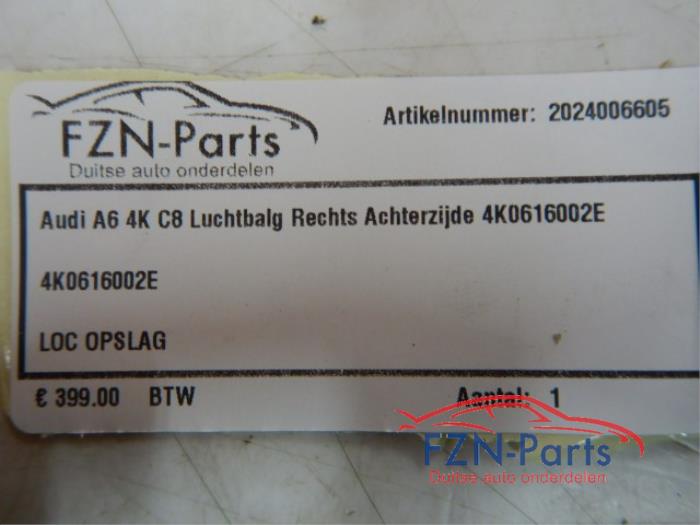 Audi A6 4K C8 Luchtbalg Rechts Achterzijde