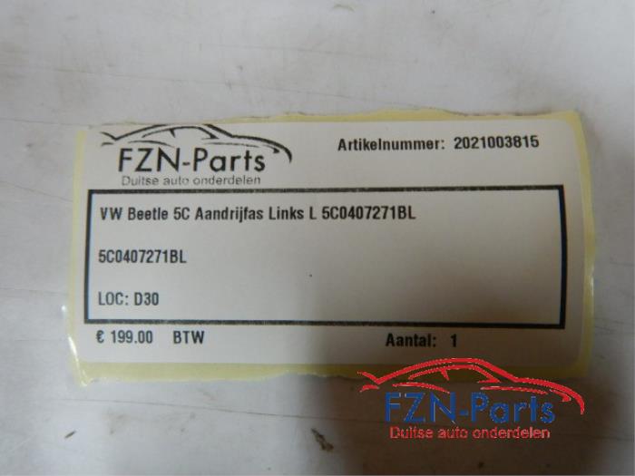 Aandrijfas links-voor Volkswagen Beetle (22725160)