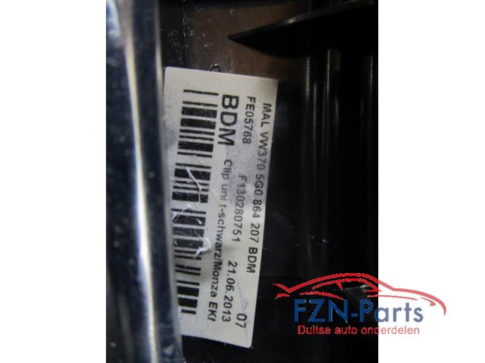 VW Golf 7 Middenarmsteun Stof Grijs Stiksel