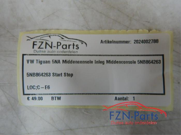 VW Tiguan 5NA Middenconsole Inleg