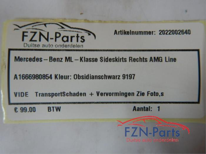 Zijskirt rechts Mercedes ML-Klasse (22727834)