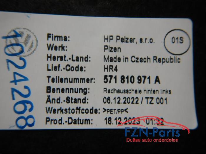 VW Tiguan 571 Modderkuip Links-achter