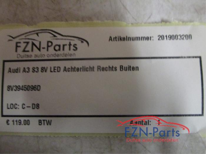 Audi A3 S3 8V LED Achterlicht Rechts Buiten