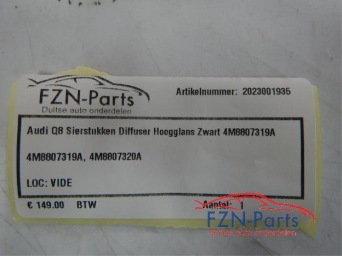 Diffuser achterbumper Audi Q8 (22738590)