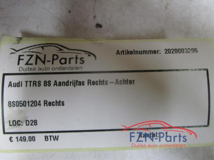 Aandrijfas rechts-achter Audi TT (22725946)