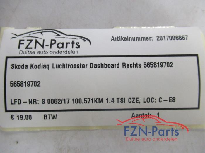 Luchtrooster Dashboard Skoda Kodiaq (22735883)