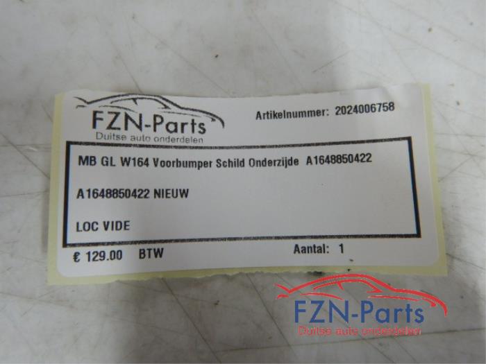 Mercedes-Benz GL W164 Voorbumper Schilde onderzijde