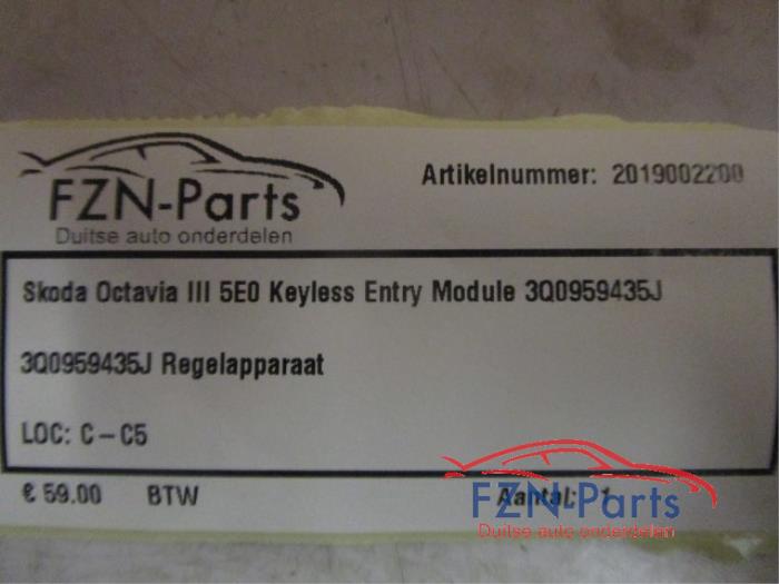 Module keyless vehicle Skoda Octavia (22736417)