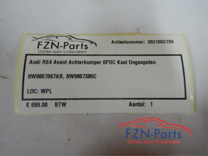 Audi RS4 8W Avant Achterbumper 6PDC Kaal Ongespoten