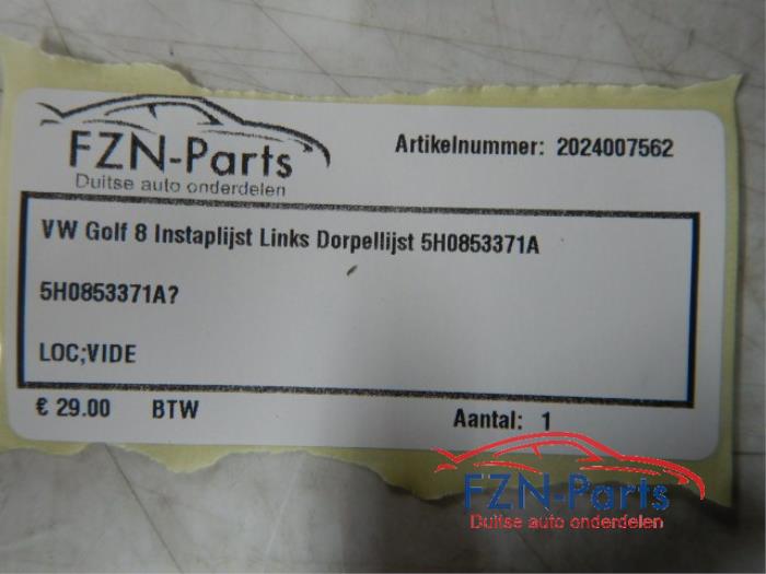 VW Golf 8 Instaplijst Links Dorpellijst
