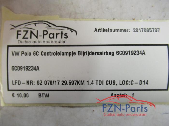 Airbag rechts (Dashboard) Volkswagen Polo (22744921)