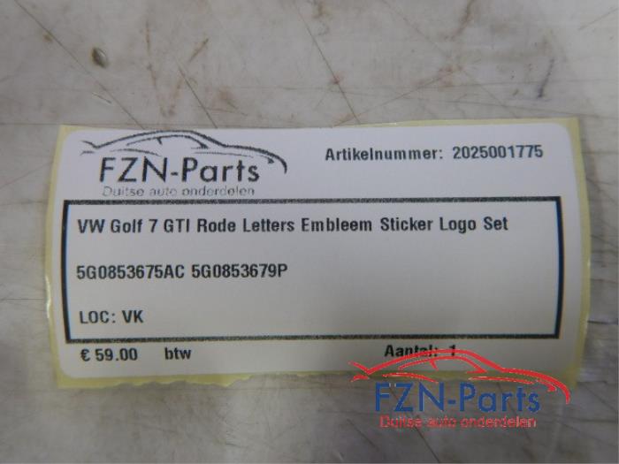 Embleem Volkswagen Golf (22729202)