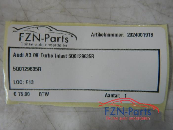 Audi A3 8V Turbo Inlaat