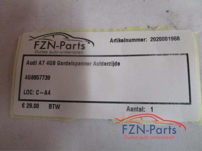 Audi A6 4G8 Gordelspanner Achterzijde