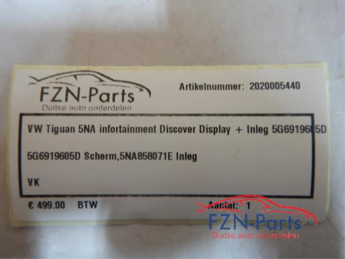 VW Tiguan 5NA Infotainment Discovery Display + Inleg