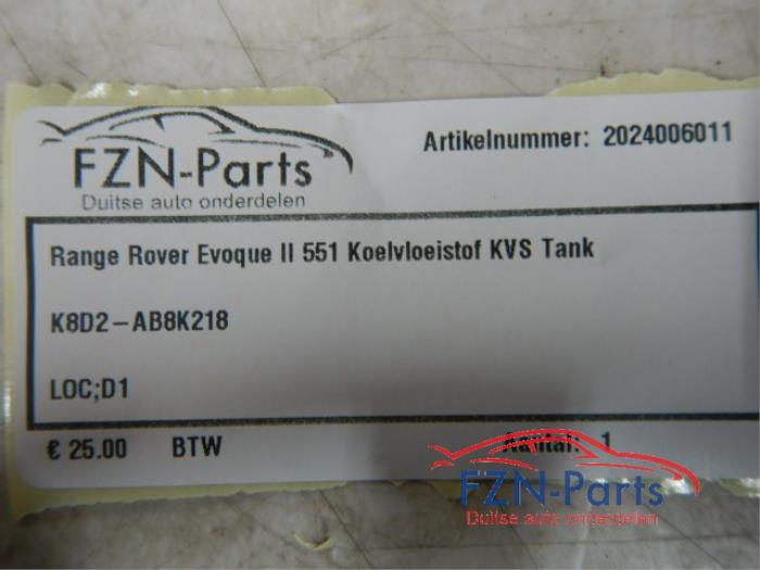 Range Rover Evoque L551 Koelvloeistof KVS Tank