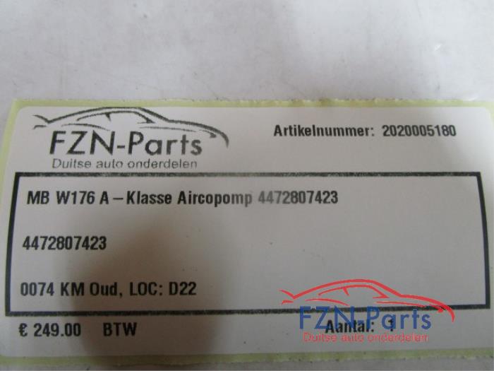 Mercedes-Benz w176 A-klasse Aircopomp