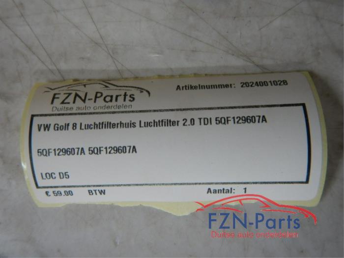 VW Golf 8 Luchtfilterhuis Luchtfilter 2.0 TDI