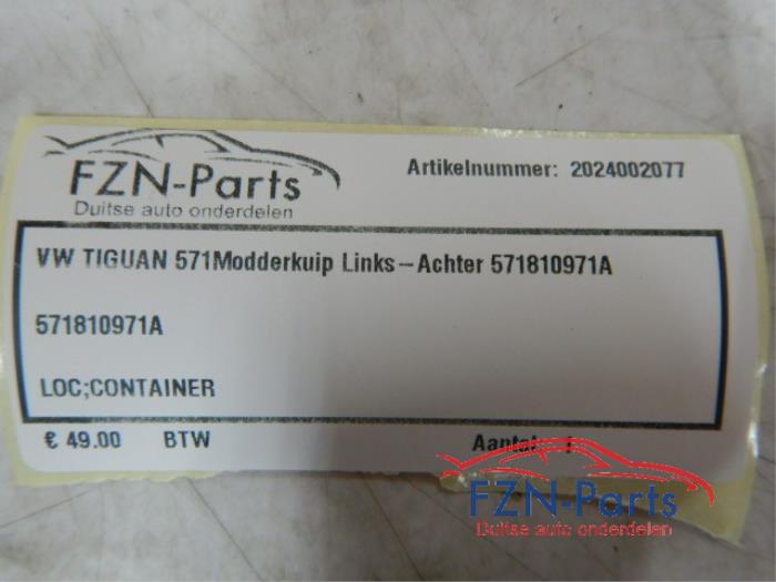 VW Tiguan 571 Modderkuip Links-achter