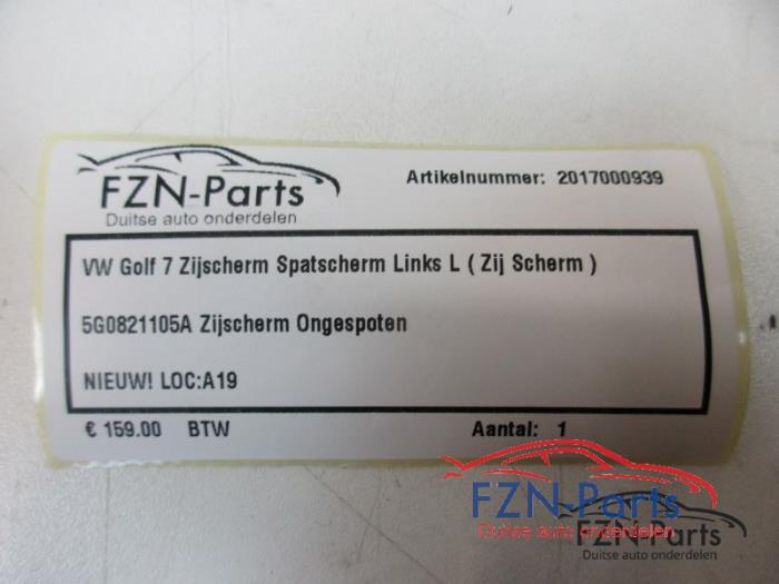 VW Golf 7 Zijscherm Spatscherm Links L ( Zij Scherm )